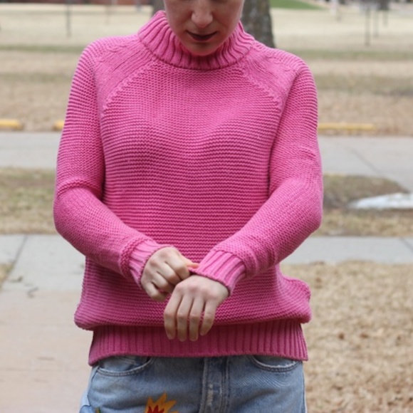 zara hot pink sweater